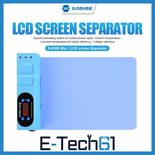 For Sunshine S918E Mini Heat Mat Screen and Back Separator For Phone Tablet Repair E-Tech61