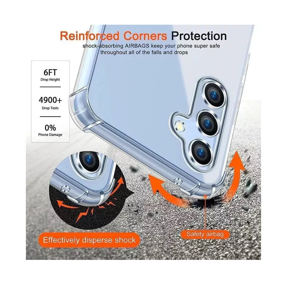 Clear Case For Samsung A15 A35 A55 A14 A54 5G Shockproof Silicone Phone Cover