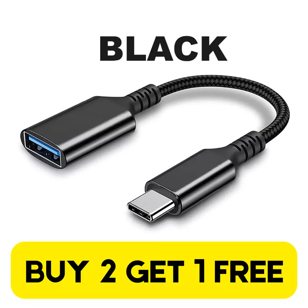 USB C Male OTG A Female, Type C to USB Data Connector Converter Cable Adapter