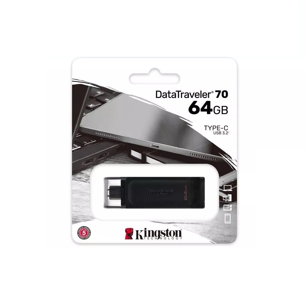 GENUINE ORIGINAL Kingston Data Traveler 70 USB-C 64GB Flash Drive - USB 3.2