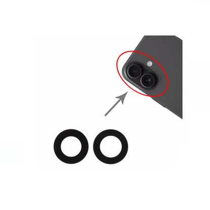 For iPhone 16 Plus Replacement Rear Back Camera Glass Lens Premium Quality